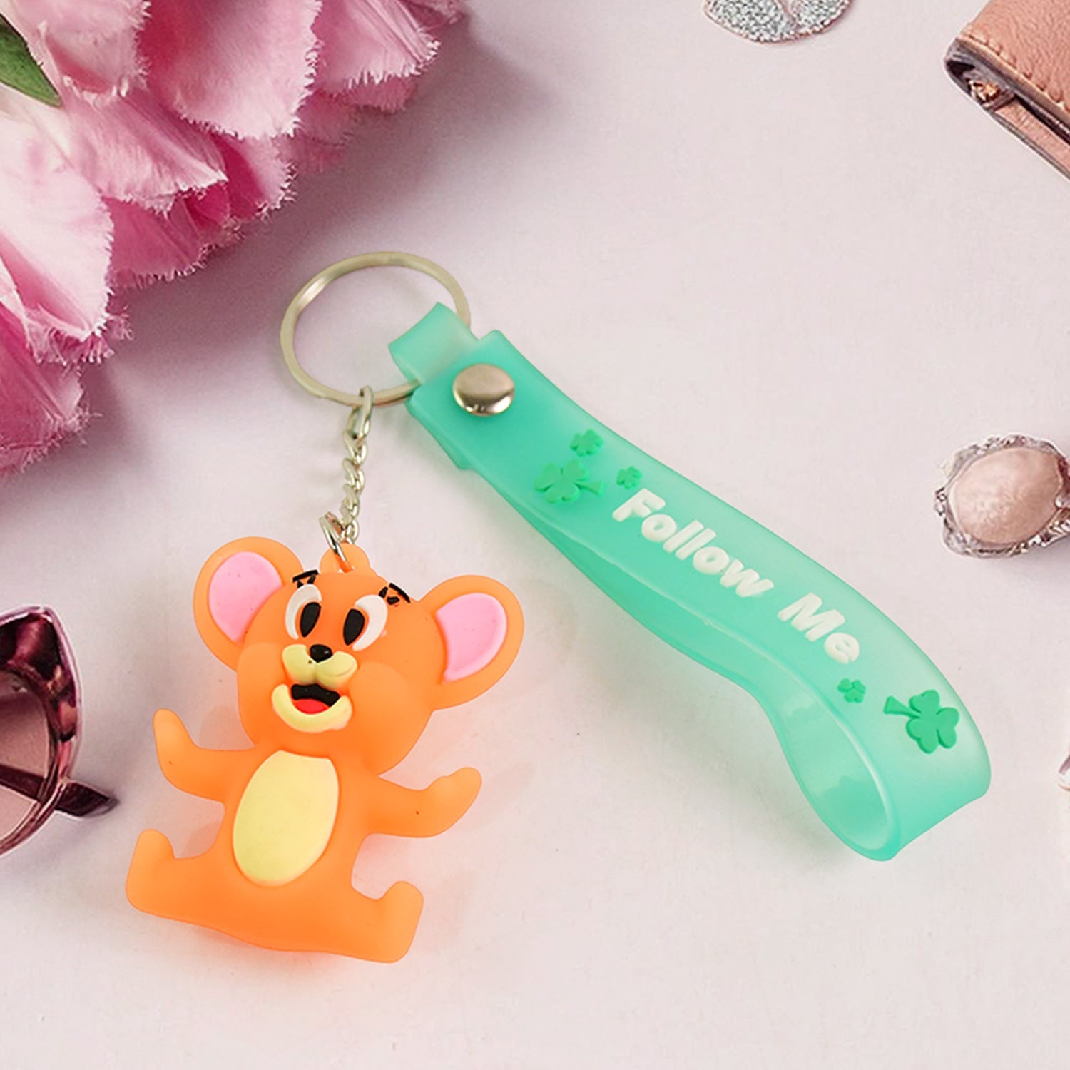 Cute Cartoon Silicone 3D Key Chain with Metal Hook & Strap (Pack of 1 / Mix Design) Cute Cartoon Silicone 3D Key Chain with Metal Hook & Strap (Pack of 1 / Mix Design)